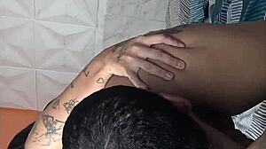 The stepdaughter arrives home excited from the funk party. She brings her teen friends along.