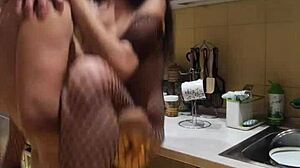 The Best Sex In The Kitchen With Homemade Anal Stockings Wife Kissing Milf Assfucking Amateurs!