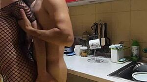 The Best Sex In The Kitchen With Homemade Anal Stockings Wife Kissing Milf Assfucking Amateurs!