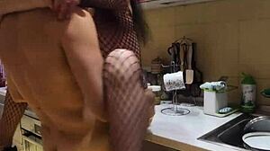 The Best Sex In The Kitchen With Homemade Anal Stockings Wife Kissing Milf Assfucking Amateurs!