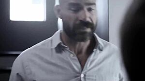 Angry boss fucks curvy brunette maid hard.