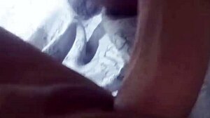 Cuckold blocks creampie in interracial reality scene