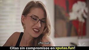 Wow, cute busty girl fucks Spanish sub passionately