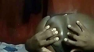 horny kenyan crossdresser stripping and fingering gaping asshole