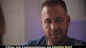 Wow, cute busty girl fucks Spanish sub passionately