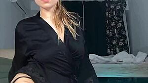 Intense Double Dildo Penetrates Tight Pussy and Virgin Ass for Orgasm