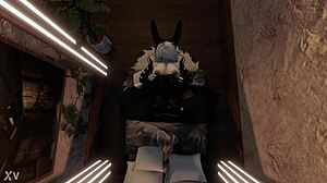 my bunny needed help but wanted monster cock fucking