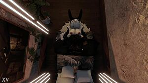 my bunny needed help but wanted monster cock fucking