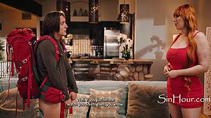 Busty Caretaker Walks In On Young Guy On Sofa - Lauren Phillips Axel Haze