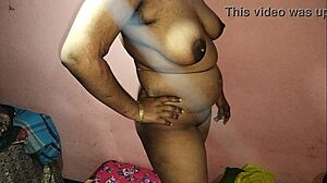 cute indian stepsister gives perfect blowjob in garage