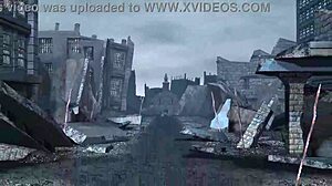 hatsune miku and luka dance nude in world end dancehall, big tits and ass on display