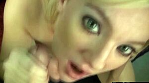 My awesome girlfriend satisfies a tiny dick with blowjob and facial in amateur video