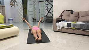 i'm angie elif, hot lil 18+ tits brunette, i luv playin my pussy aftuh yoga in da bedroom