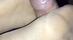 Homemade Footjob With Sheer Nylons Teasing Toes