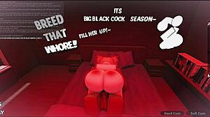 Cheating bitch takes her first big black cock