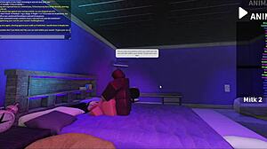 Fucking blonde bimbo roughly in roblox studio