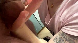 blindfolded stepsister gives the ultimate blowjob with cum on her cute face