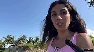 omg this crazy cumwalk in a crowded spot was so close to getting caught 😱