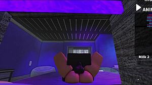 Fucking blonde bimbo roughly in roblox studio