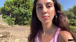 omg this crazy cumwalk in a crowded spot was so close to getting caught 😱