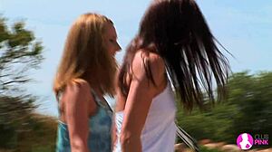 Lesbian Sex In Shadows With Intense Licking