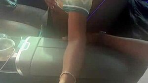 Playing With Big Black Cock In The Car For Outdoor Handjob And Blowjob