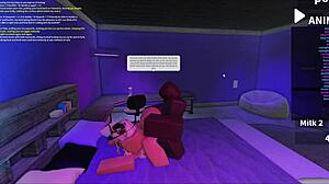 Fucking blonde bimbo roughly in roblox studio