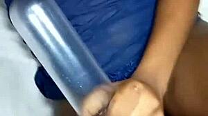 I got my cock pumped and sucked by beautiful black teen 18+