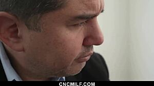 stepmom teaches oliver to secure his job with hardcore sex