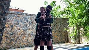 want to see this hottie tied and tickled in stockings?