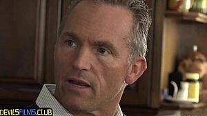 amazing black teen riding cock doggystyle in kitchen