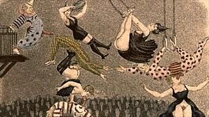 vintage drawings of antique scenes from the past