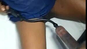 I got my cock pumped and sucked by beautiful black teen 18+