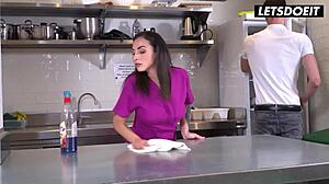 Spanish MILF Maid Medusa Fucks Hostel Guest After Cleaning Room