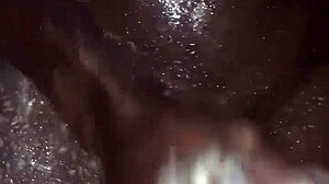 Wow, quick masturbation with big black cock before shower time!