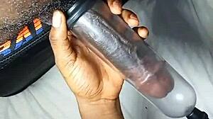 I got my cock pumped and sucked by beautiful black teen 18+