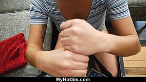 Step Brother Sniffs Stepsister's Panties Secretly