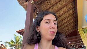 omg this crazy cumwalk in a crowded spot was so close to getting caught 😱