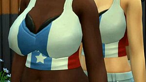 Ajay fucks cheerleaders poolside.