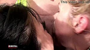 Nikki Engages in Assfucking, Deepthroat, and Swallowing with Multiple Dicks