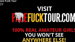 South African slut gets beard of cum from sucking cock