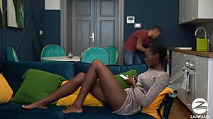 Zaawaadi Feels the Passion in Her Interracial Hookup with a Huge White Cock