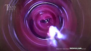 In this hardcore scene, the Japanese beauty explores her pussy intensely.