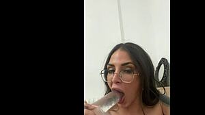 putting dildos in my pussy in different positions with lots of moaning