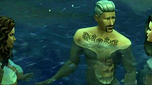 Ajay fucks cheerleaders poolside.