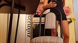 Miranda's upskirt exposed in public without panties!