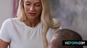 emma hix rides her black teacher's big cock in college scene