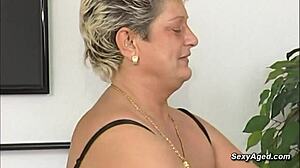 Blonde Granny in Lingerie Pounded by a Toyboy