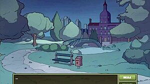 Slutty Asian Redhead Coed Blows Outdoors