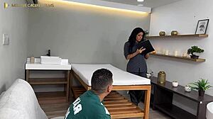 masaje con final feliz, cachonda masajista puta se folla a sus pacientes - rosxy gutierrez & dani clark, what a wild session!